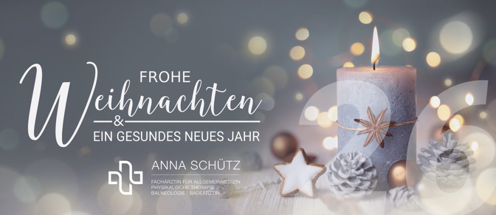 Weihnachtsgrafik mit Kerze und Lichtern